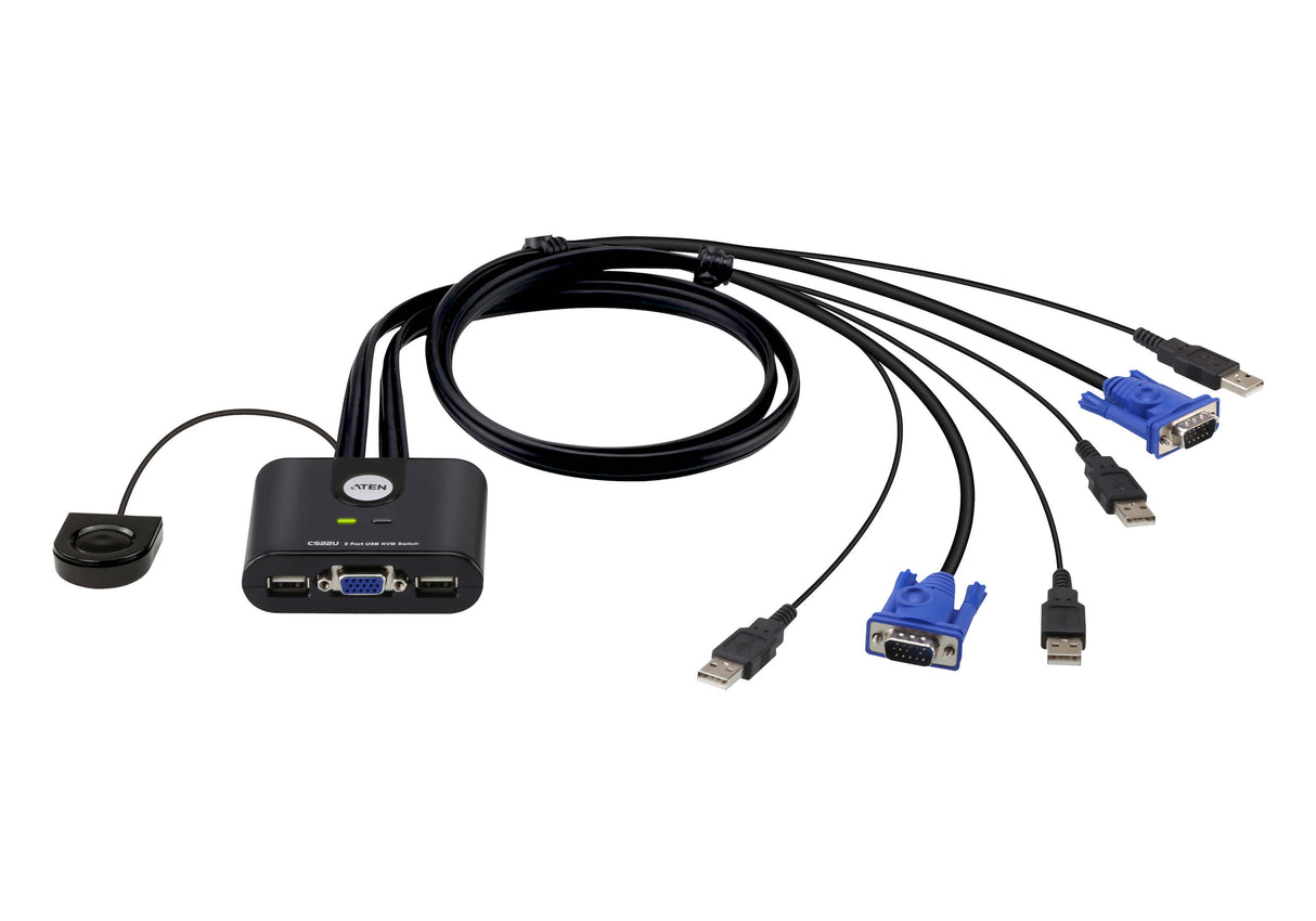 ATEN Petite KVM Switch, USB, 2-fach