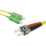 Lwl Patchkabel Single-mode Os2-faser, 9/125 µm, Gelb, Sc Apc 8° Duplex Stecker/ St Upc Duplex Stecker kabelkoenig.com