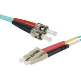 Lwl Patchkabel Hd, 50/125 µm, Om3-faser, Lc Duplex Stecker/st Duplex Stecker, Aqua, Upc