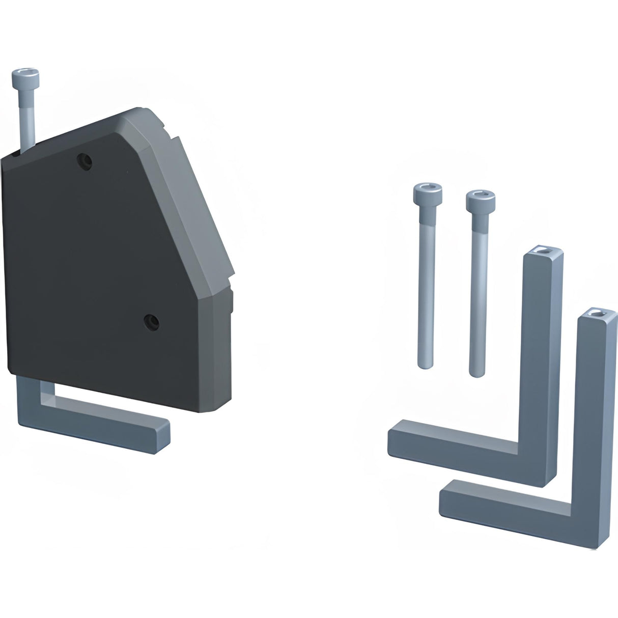 Bachmann DESK 1 Facility System, Haltewinkel für Tischplatten bis 50 mm