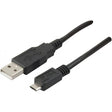 Micro Usb 2.0 High Speed Kabel, Usb St. A/ Micro Usb St. B, Schwarz kabelkoenig.com