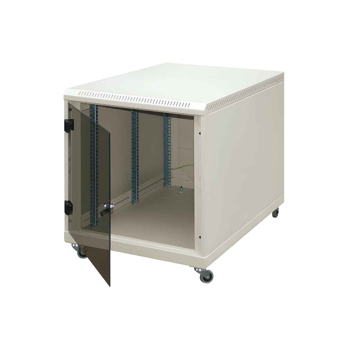 Triton 19" Untertisch-Netzwerkschrank, 12 HE, 600 x 800 mm, lichtgrau RAL 7035