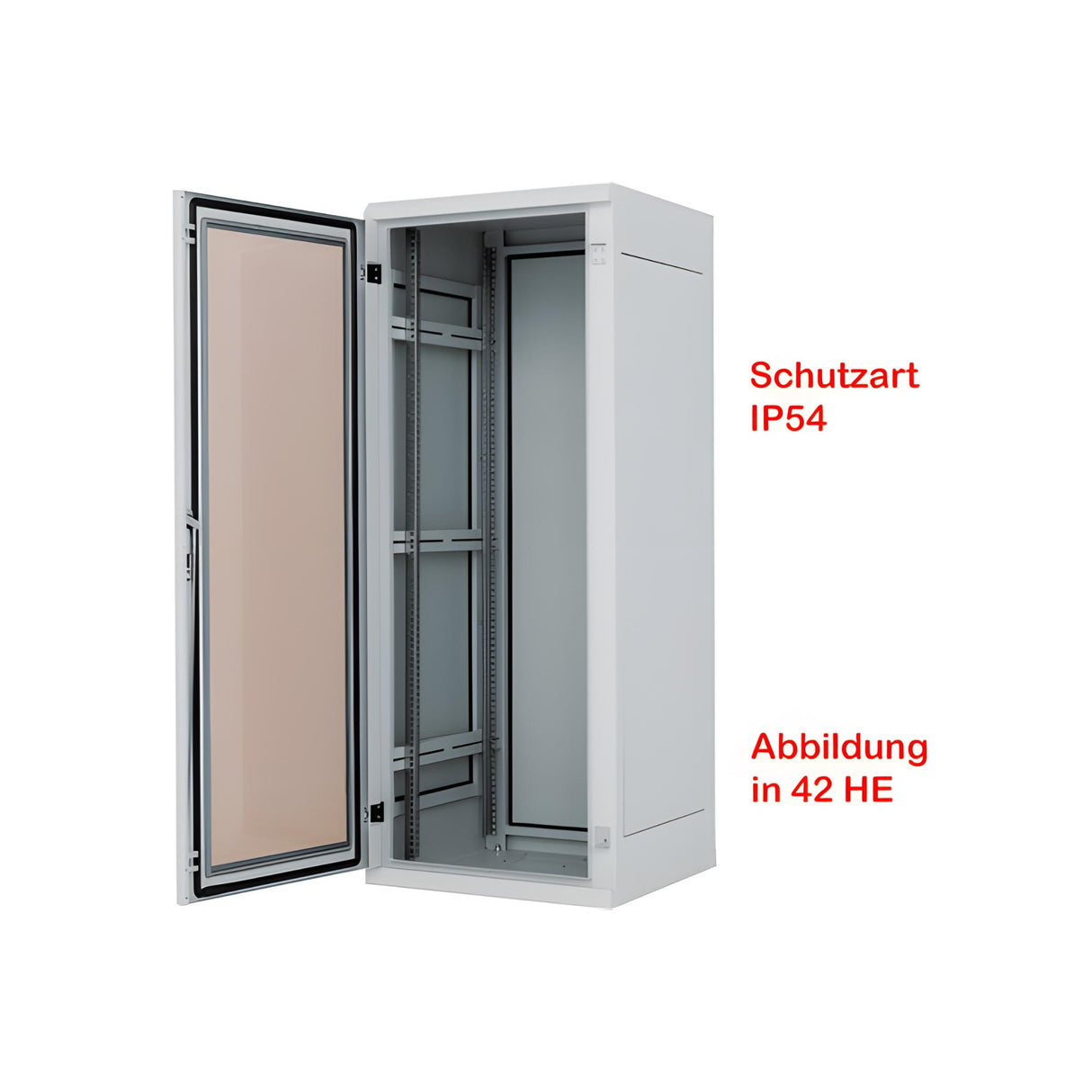 Triton 19" Netzwerkschrank "RIE", IP54, thermoisoliert und für Klimagerät geeignet, 27 HE, 800 x 1000 mm, hellgrau RAL 7035