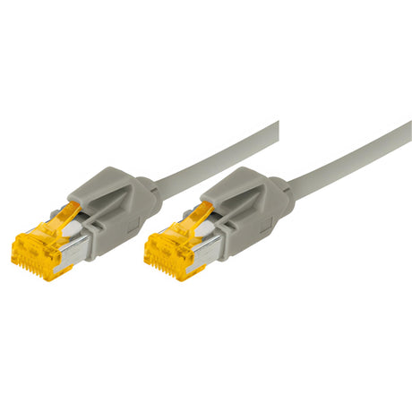 Tecline Patchkabel Cat. 6a iso/iec , S/ftp, Hochflexibel, Kupfer, Poe, Rastnasenschutz, Grau kabelkoenig.com