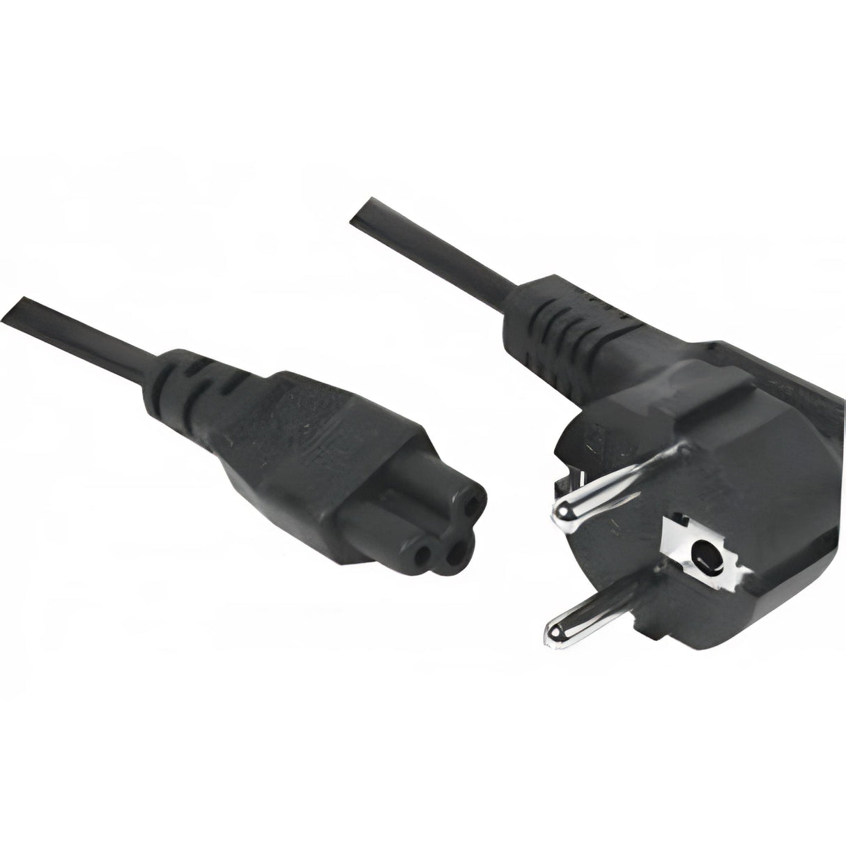 Netzanschlusskabel, Cee 7/7 Schutzkontaktstecker Abgewinkelt An 3pol Buchse C5, Schwarz kabelkoenig.com